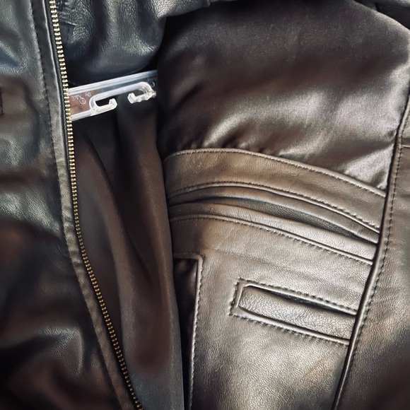 The Leather Factory Men's Vintage Motorcycle Biker Leather Jacket - Picture 5 of 11